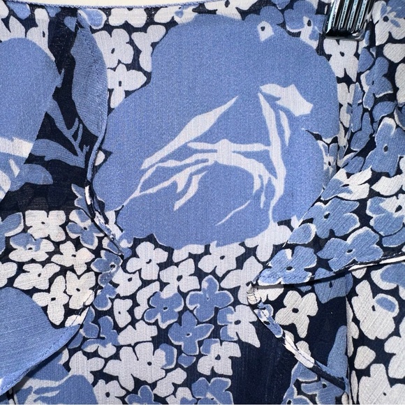 Lauren Ralph Lauren Women’s 16 Floral Tiered Lined Skirt Blue Preppy Casual Y2K - Picture 7 of 10